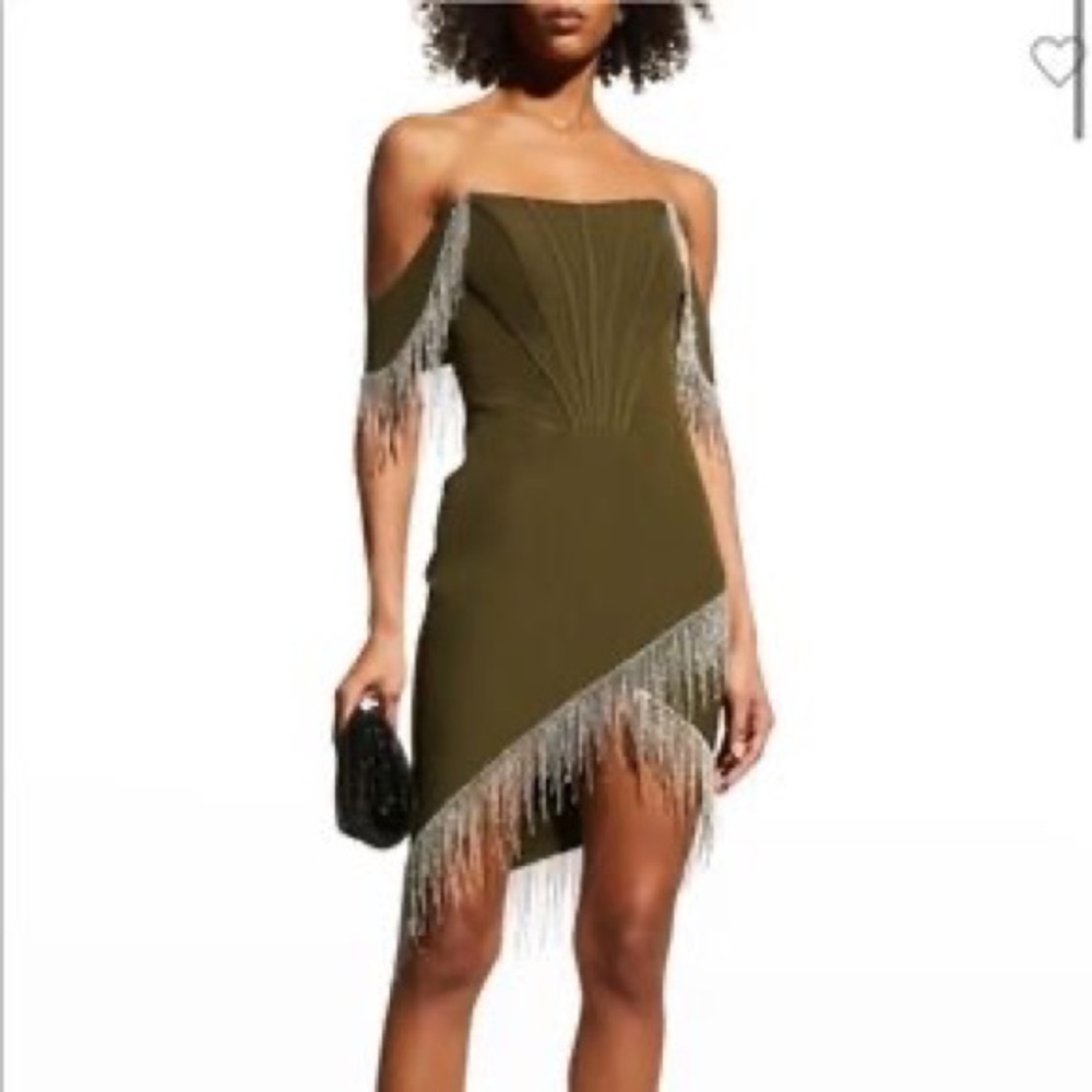 Lavish Alice Never Been Worn Beaded Bardot Corset Dress